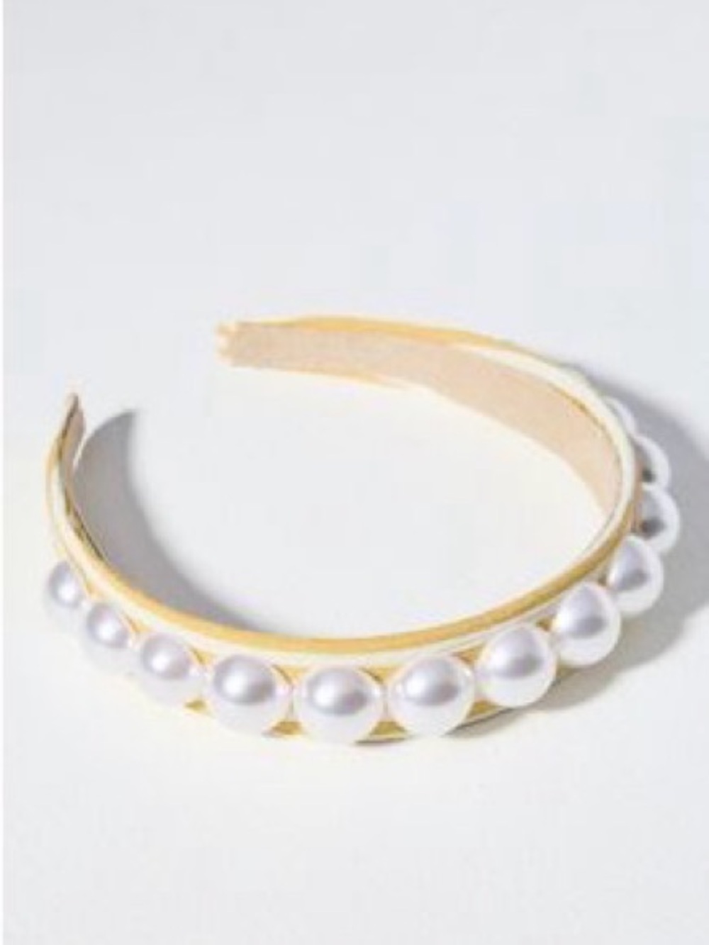 Anthropologie Anthropologie Bold Pearl Head Band Yellow New